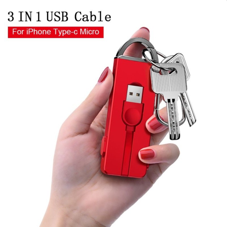 3-in-1 USB Charging Cable for iPhone and Android Devices