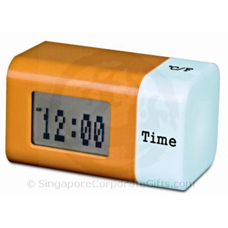 Designer Rotation LCD clock with Multi-colour Light