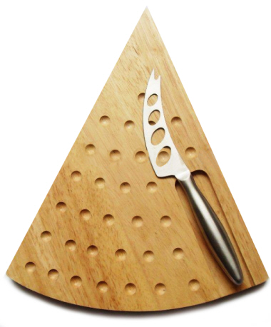 Cheese Knife with Wooden Cutting Board
