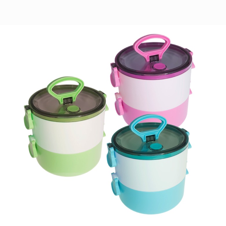 Double Layer Lunch Box with Carry Handle