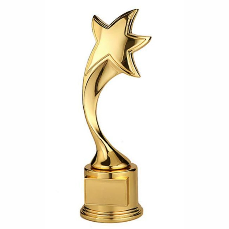 Double layer Golden Star Trophy