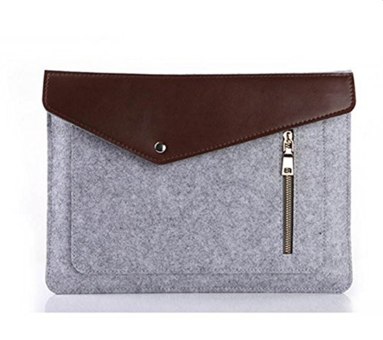 Felt with PU Leather Document Bag