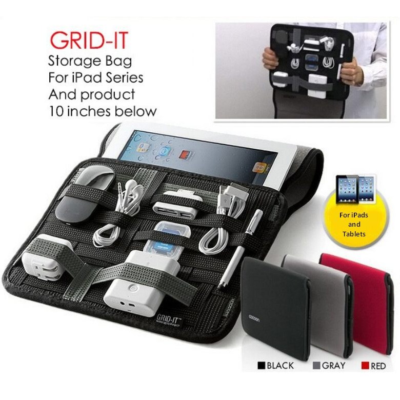 11" GRID-IT! Accessory Organizer with Tablet Pocket For 9"~11"