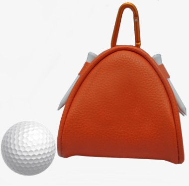 Leather Golf Pouch with Golf balls and Tees