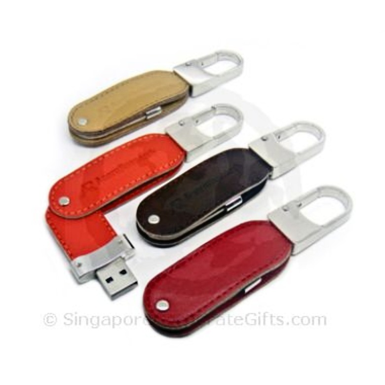 Designer's Leather Thumbdrive with Carabiner P026(Trek PCBA 4G)