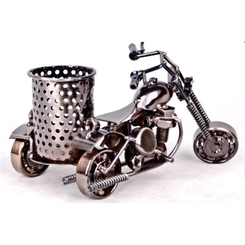 Steel Art Pen Holder (Motorcycle)