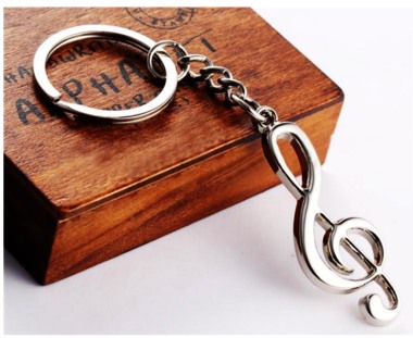 Treble Clef Keychain