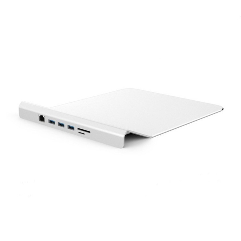 7-in-1 Aluminum Mouse pad with USB Hub and Card Reader