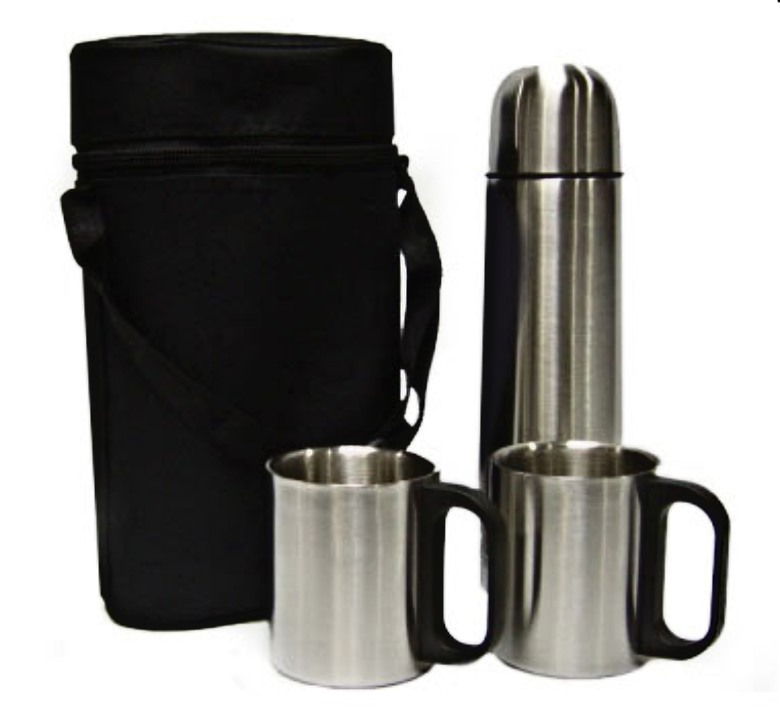 Vacuum Flask With Two Cups and Pouch